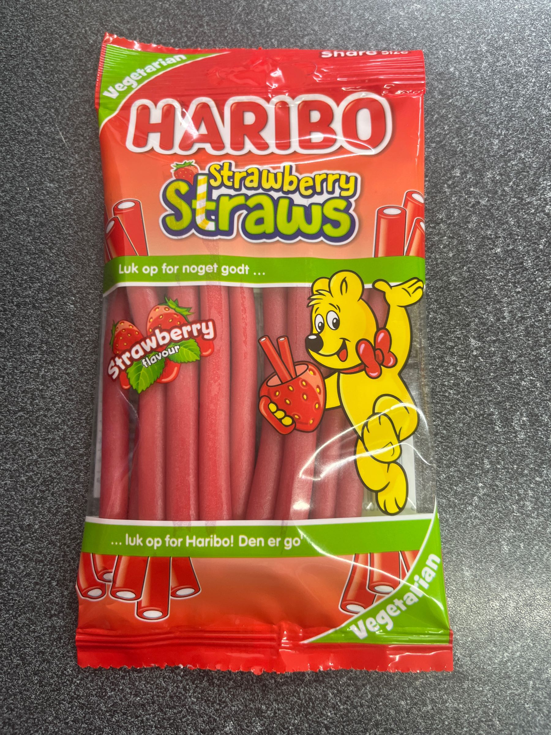 Haribo Strawberry Straws 80g