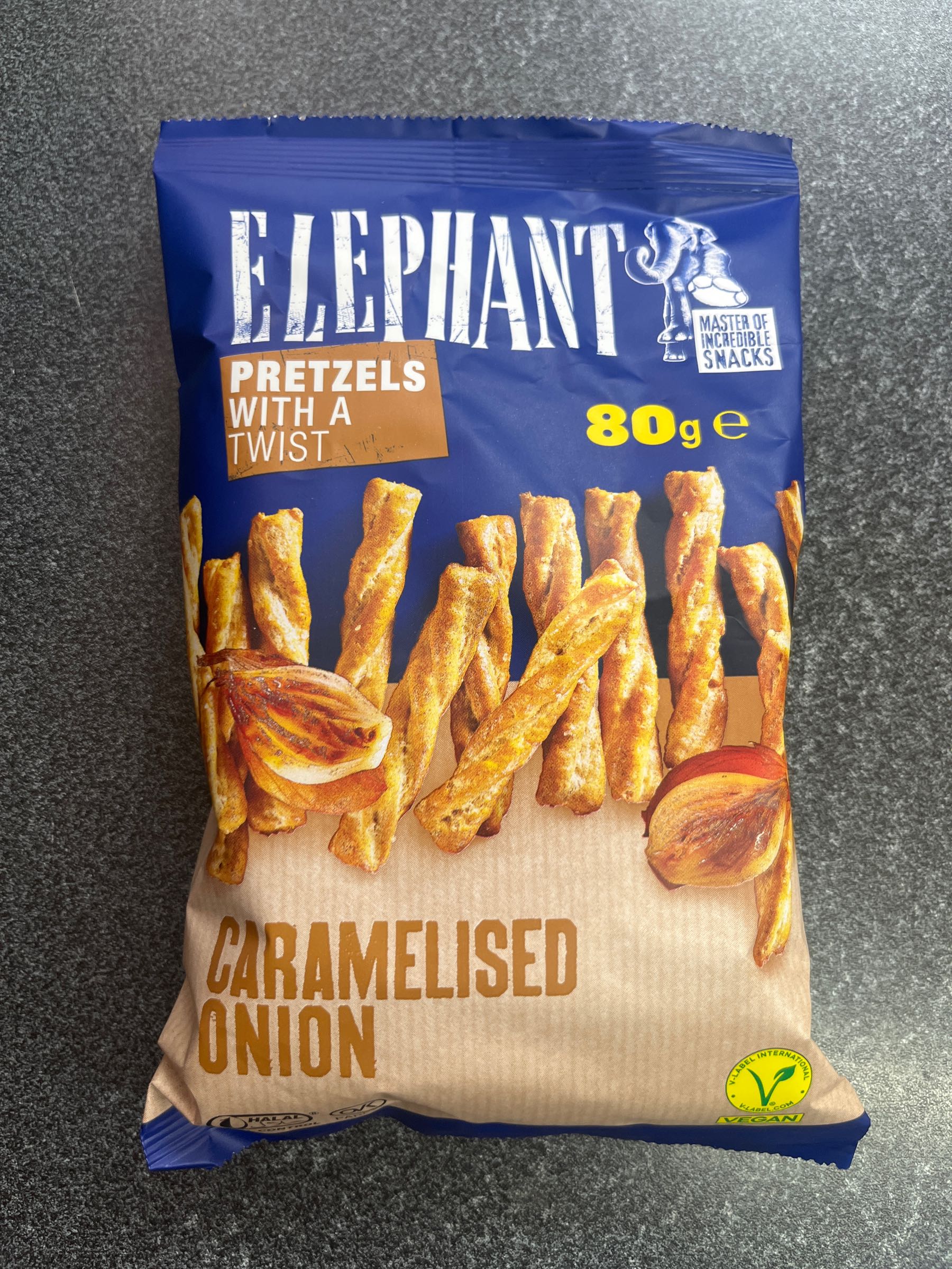 Elephant Pretzels Caramelized Onion 80g