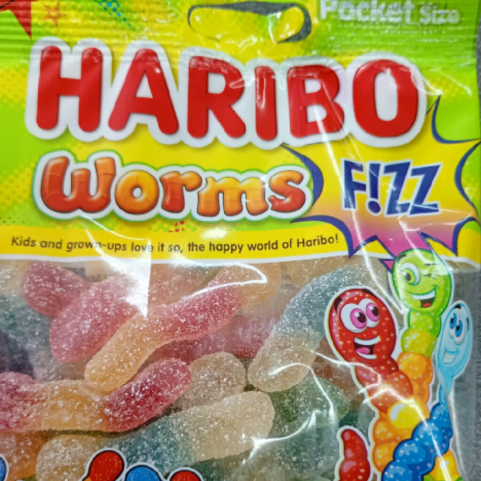 Haribo Worms Fizz 80g
