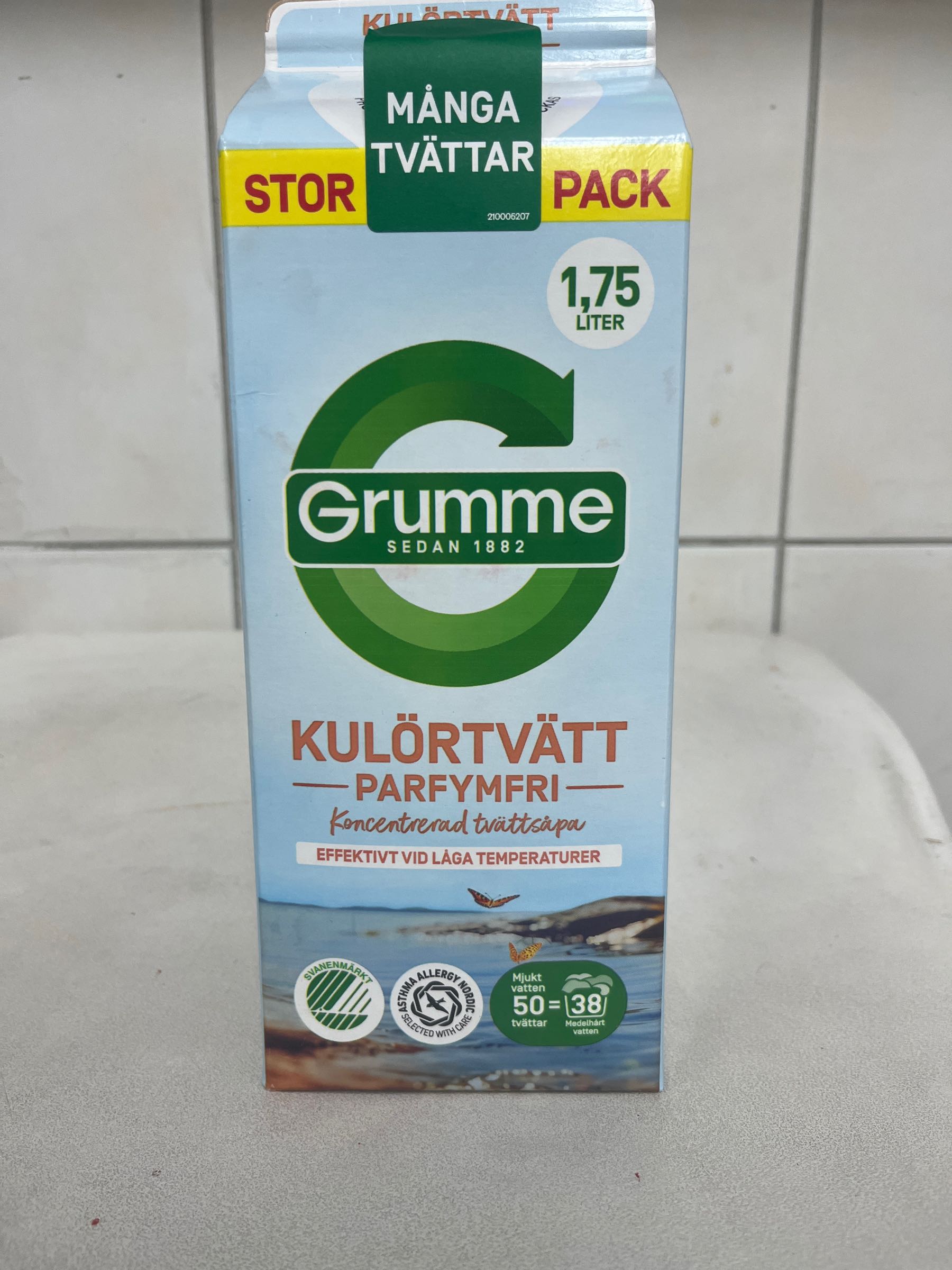 Grumme Kulörtvätt Parfymfri 1.75l